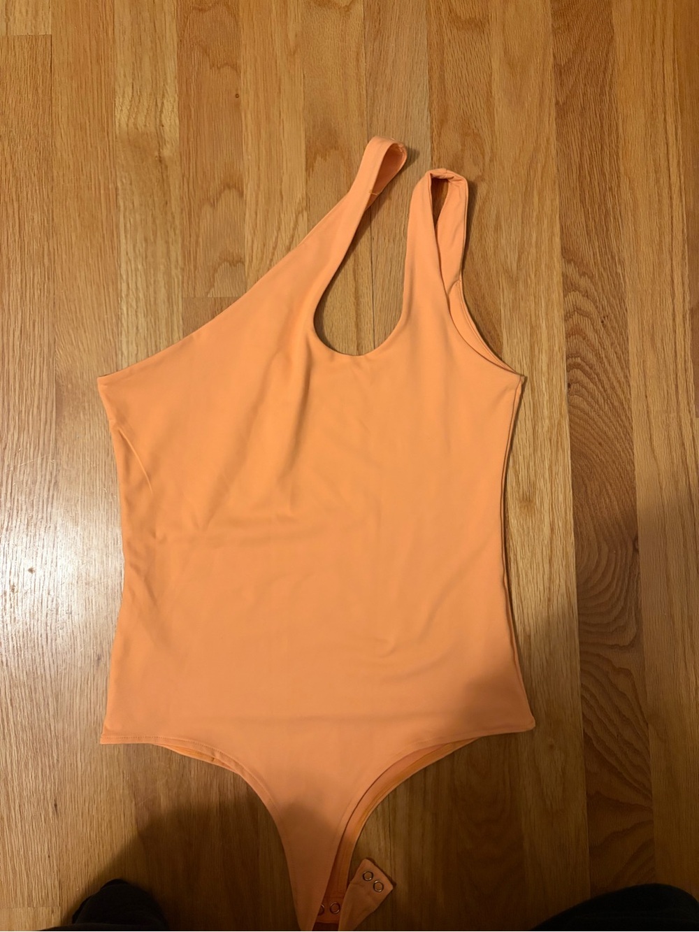 Women’s One-Shoulder Orange Bodysuit